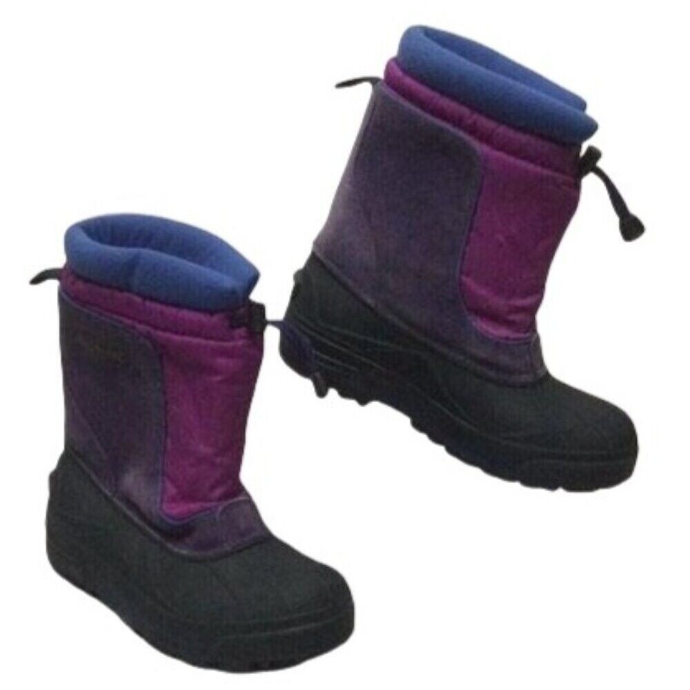Columbia Bugabarn Jr Purple Blue Winter Snow Boots BY1192-673 Kids Size 6